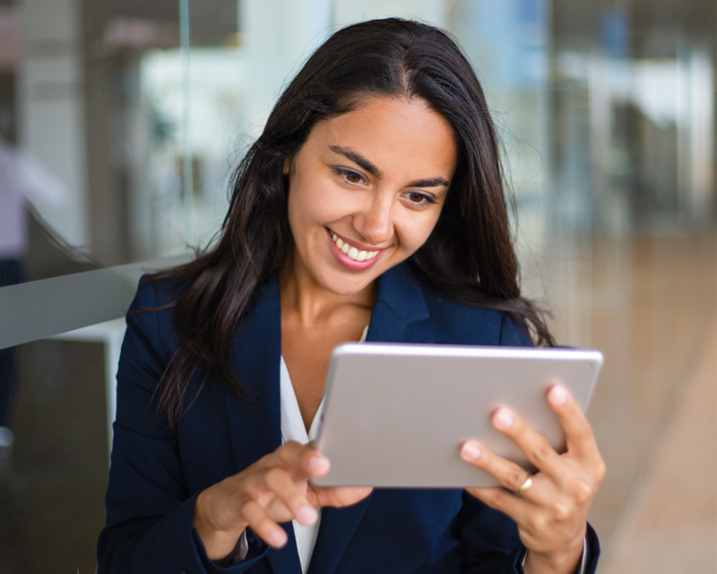 staff using ipad