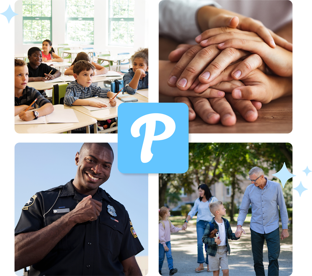 students & staff using Visitu & Pikmykid