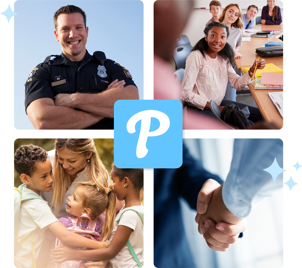 students & staff using Visitu & Pikmykid